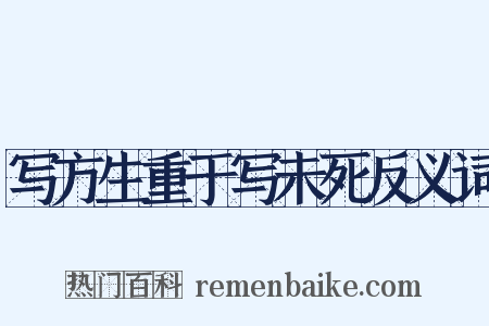 写方生重于写未死反义词是什么意思的图片